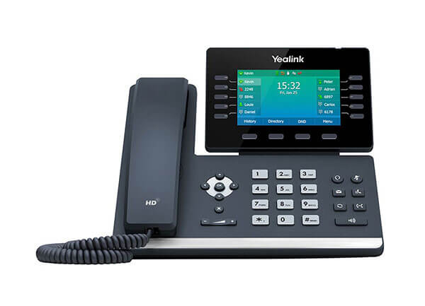 T54W - 16 Line IP HD Phone, 4.3" 480 x 272 colour screen, HD voice, Dual Gig Ports