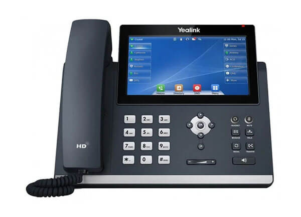 T48U - 16 Line IP phone, 7" 800x480 pixel colour touch screen, HD voice, Dual Gigabit Ports