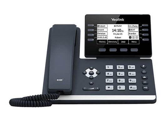T53W - 12 Line IP HD Phone, 3.7" 360 x 160 greyscale screen, HD voice, Dual Gig Ports